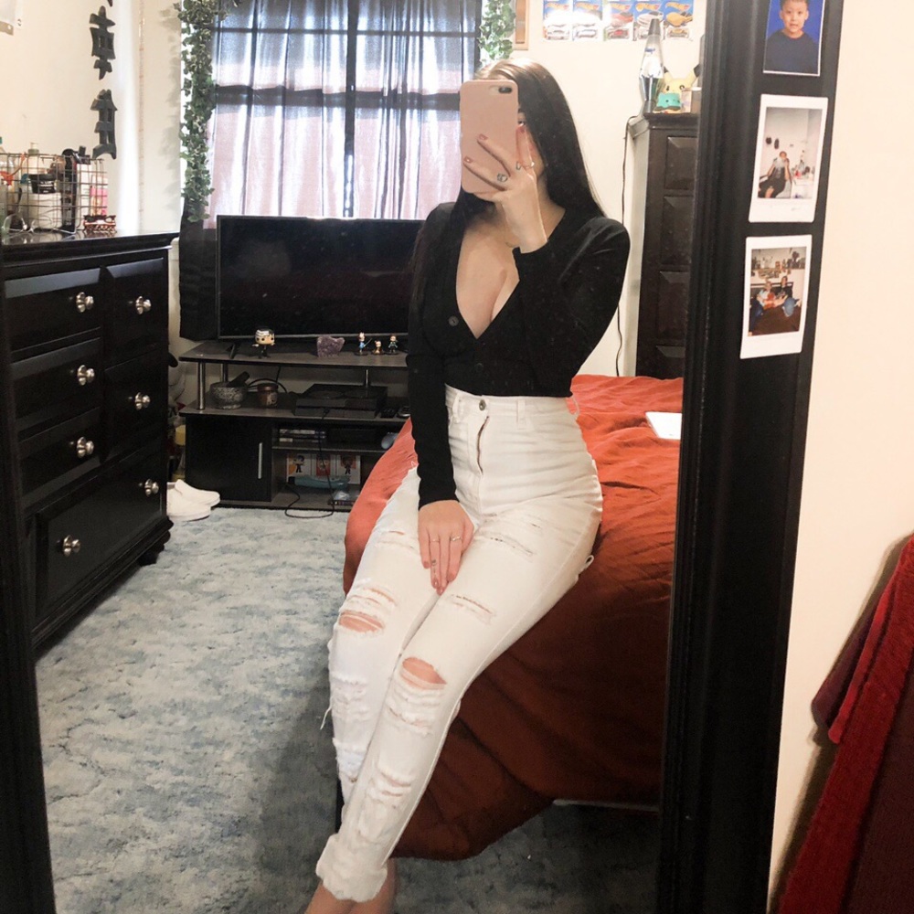 White forever21 jeans